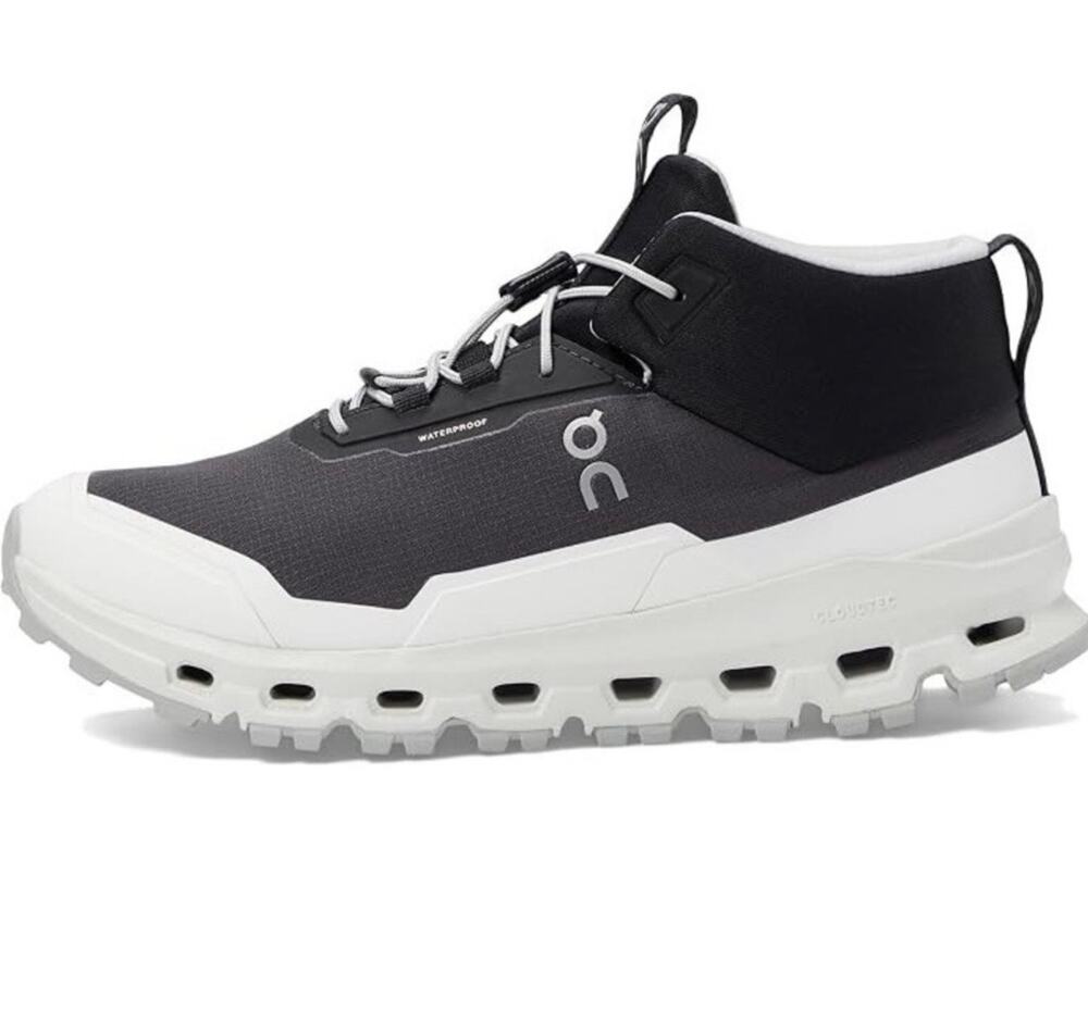 On Cloudhero Mid Waterproof Kids Boots 3.5 Youth black white